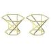 Lurrose Egg Powder Puff Display Stand Sponge Makeup Blender Holder for Home Travel 2pcs Golden