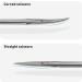 BEZOX 2 Piece Professional Nail Scissors Set - Extra Sharp Curved & Straight Blades in Dark Silver for Manicure & Pedicure - Buy Online on GoSupps.com