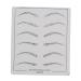 Beatifufu Realistic Eyebrow Training Skin 6 Pieces Double Sided For Microblading Training Artistic Development