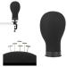 Lucicass 22 Canvas Block Head Wig Head with Stand - 22 Inch Black Mannequin Head for Wig Making and Display - Buy Online on GoSupps.com
