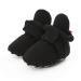 EDOTON Unisex Newborn Winter Boots Warm Stripe Bootie Non-Slip Sole Soft Stay On Ajustable Bootie Sock 6-12 Months D Black
