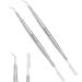 Rioxso 2 Pieces Lash Lift Tool  for Lash Eyelash Lift Lash Perm Lift and Tint Tool Professional Eyelash Separator Japanese Stainless Steel with Eye lash Separation Comb Silver