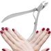 Silver Stainless Steel Nail Dead Skin Clipper with Beveled Mouth for Easy Cuticle and Hangnail Trimming Professional Manicure Pedicure Tool for Nail Art Salon and Home - Buy Online on GoSupps.com