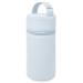 Duffi baby bottle holder synthetic leather baby thermal bag warm and cold isolated for bottles or thermos zip and handle simple cleaning blue circles 0832-12
