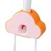 Toothpaste Squeezer Cartoon Toothpaste Holder Wall Mount No Hole Required Grey for Bathroom Orange-White