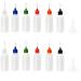 12 Pcs 0.5 Ounce Precision Tip Applicator Bottles  6 Color Needle Tip Glue Bottles for DIY Paper Quilling Craft  with 2 Mini Funnel  15ML Multicolor 0.5 Ounce