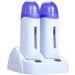 Double wax warmer with roll-on set - Professional hair removal system for aesthetic results