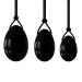 Obsidian-yoni-e-e-e-e-e-e- 3 sizes feminine massage ball for pelvic floor muscles cone exercise black crystal eggs drilled small (color: silicone rope large)