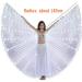 LED Isis Wings Glow Costume | Large Belly Dance Wings with Sticks | Carnival Halloween Performance Clothing (White) - Buy Online on GoSupps.com