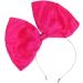 Minkissy Huge Bow Headband Candy Colored Hair Hoop Party Props Lovely Large Bowknot Hairband Party Props for Woman Girl(Rosy) - Buy Online on GoSupps.com