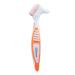 Wellsamed denture toothbrush denture brush for third teeth (1 piece orange) 1 piece (1 pack) orange