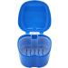 False Teeth Container - Denture Storage Box with Filter Screen | Dark Blue Dental Device for Secure Storage - Buy Online on GoSupps.com