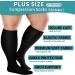 Gcbiger 3 Pairs Plus Size Compression Socks (20-30 mmHg) for Women & Men Wide Calf Extra Large Knee High Stockings 3XL Plus Black - Buy Online on GoSupps.com