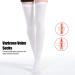 Buy XL Pure White Varicose Veins Compression Socks - Comfortable Long Tube Thrombus Stockings for Surgery Recovery & Relapse Prevention - Buy Online on GoSupps.com