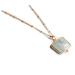 Tranquility and Truth Necklace with 16mm Aquamarine *Golden Age Collection (for women) TT-AW2-U1 Healing Crystal Jewelry for Calm + Truth + Communication + Anti-Ageing + Protect From Toxins 70 cm chain