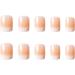 Justotry 24 Pcs White Square Short False Nails - Gradient Nude French Press on Nails with Nail Glue - Pretty Squoval Fake Nails for Women - Buy Online on GoSupps.com