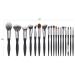 16-Piece Small Waist Black Makeup Brush Set - Perfect 22cm Brushes for Flawless Application | International Shipping - Buy Online on GoSupps.com