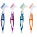 Portable Plastic Double Head Denture Cleaning Brush Set - 4pcs for Effective False Teeth Care | Ideal for Dental Hygiene - Buy Online on GoSupps.com
