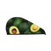 Fresh Avocados Microfiber Hair Towel Soft Super Absorbent Hair Towel Wrap for Women Coral Velvet Quick Dry Hair Cap for Long Curly and Thick Hair