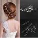 AKOAK Bride Diamond Pearl Flower Tiara 40 Pcs Wedding Bridesmaid Hair Pins - Elegant Women's Hair Jewelry - Buy Online on GoSupps.com