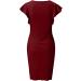 Briskorry Women's Summer Business Dresses - Elegant V-Neck Floral Knee-Length Ruffled Festival Dresses - Buy Online on GoSupps.com