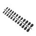 Worparsen 24Pcs Fake Nails Decorative Great Colorful Nail Tips Fake Manicure DIY Nail Art Black