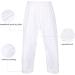 FitsT4 Karate Pants 8oz Middleweight - Elastic Waist Martial Arts Pants for Training & Competition - White (Size 000-5) - Buy Online on GoSupps.com