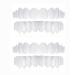 Flipped warm 2 pairs of dentures for plug in veneers teeth at the top and bottom teeth for plug in braces artificial teeth lightening dentures wrong teeth for men and women