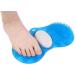 Blue Silicone Shower Foot Scrubber Massager with Pumice Stone - Exfoliating Bath Mat for Foot Massage and Cleaning - Buy Online on GoSupps.com