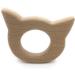 Wendysun 2pcs Cat Shape Natural Wood Teether Set for Baby Teething - DIY Pendant Toy - Buy Online on GoSupps.com