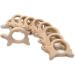 Wendysun 3pcs Lovely Cartoon Wood Teether Pure Natural Animal Tortoise Shape Baby Teething Nursing Beech Teether Baby DIY Pendant Toy (3pcs) - Buy Online on GoSupps.com