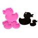 Shiny Glossy Duck Family Mother and Baby Shape Silicone Molds for DIY Craft Keychain Polymer Clay Mold Necklace Epoxy Pendant Jewellery Resin Crafting Making Backpack Cake Decoration Fondant Mould