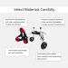 Dog Wheelchair Pet Wheelchair for Handicapped Lightweight Adjustable Wheelchair for Back Legs for Small Medium Large 2-Wheel Red - Buy Online on GoSupps.com
