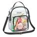 Clear Crossbody Purse Bag, Stadium Approved Clear Tote Bag with Strap for Concert, Sports Games