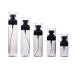 GeRRiT Fine Mist Clear Black Spray Bottle Portable Travel Dispenser Refillable Container for Cleaning Gardening Plant