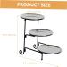FELTECHELECTR 1 Set Three Tier Fruit Bowl Perfume Display Stand Fruit Dish Food Tray for Desktop Snack Basket Fold Silver 24x23cm - Buy Online on GoSupps.com