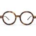 Round Blue Light Blocking Glasses for Men & Women | Retro 70s Oversized Circle Frame Eyewear - Tortoise 48mm - Buy Online on GoSupps.com