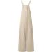 1983 Women's Summer Casual Loose Jumpsuit Wide Leg Pants, Khaki Medium - Buy Online on GoSupps.com