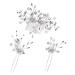 SOESFOUFU 1 Set rhinestone barrettes for women rhinestone headpiece for women wedding headpiece for bride floral suit bride headpieces for wedding white outfit Miss hair pearl flower