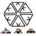 VGEBY 6Pcs Billiards Triangle Ball Rack, Ball Holder Positioning Billiard Table Pool Cue Accessory Magic Pool Rack Magic Ball Rack