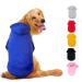 Ducomi hood dogs sweatshirt made of 100% cotton - small dog sweater - clothing for dogs of all breeds and sizes - warm sweater monochrome coat from XS to 9xl (Blue XS) XS blue