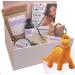 BUSHBABY Natural Vegan Mum and Baby Pamper Kit Ethically Sourced Pregnancy Gifts for Mum Expecting New Mummy to be Shower Gift Hamper Mom Maternity Pampering Present Bundle (Orange Diplodocus) Diplodocus Orange