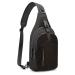 Retee Light breast pocket Sling shoulder backpacks breast pocket men with adjustable shoulder strap shoulder bag crossbody bag backpack for outdoor sports cycling dog hiking (black) ...