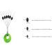 Mimilure Rubber Fishing Bobber Stopper Set - 6 Pack Float Sinker Stops - Black, Orange, Colorful - Oval Cylinder Design - Sizes L, M, S - 150PCS - Buy Online on GoSupps.com