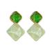 2023 fashion irregular oval geometric drop earrings for women lady French temperament sweet jewelry gift daily earrings party green