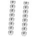 16 DISCH SHIAL SOUR SOUR SAU SEIGNES CHALL SARES CHALE made of stainless steel shaving foam shell Men Razing Shell Ceramic Man Foaming Shell Rustproof Steel 7.4x7.4cmx8Pcs Silver X 8 pieces