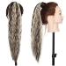 Ponytail clip in ponytail braid extension hair extension hair stretching hair corn wavy wavy like real hair brown & blonde bleach 20 "(50cm)