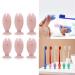 Standing Tooth Brush Cover Cap Stand  2023 New Portable Travel Toothbrush Head Cover Protector  Premium Cute Fish Shape Silicone Suction Cup Toothbrush Holder for Shower(Pink-6PCS)