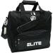 Elite Black Impression Single Tote Bowling Bag with Shoulder Strap - Fits One Bowling Ball & Shoes up to Men's Size 13 - Buy Online on GoSupps.com
