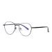 SERONI Metal Toads Frame Blue Light Blocking Glasses for Women Men Anti UV Ray Computer Reading Glasses for Women Men Black 51 Millimeters